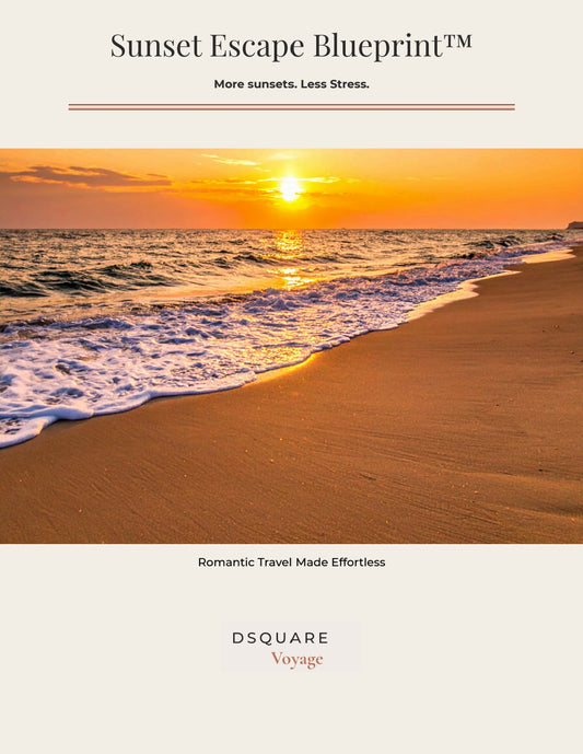 Sunset Escape Blueprint™ | Luxury Romantic Travel Planner & Couples Vacation Workbook – Digital PDF